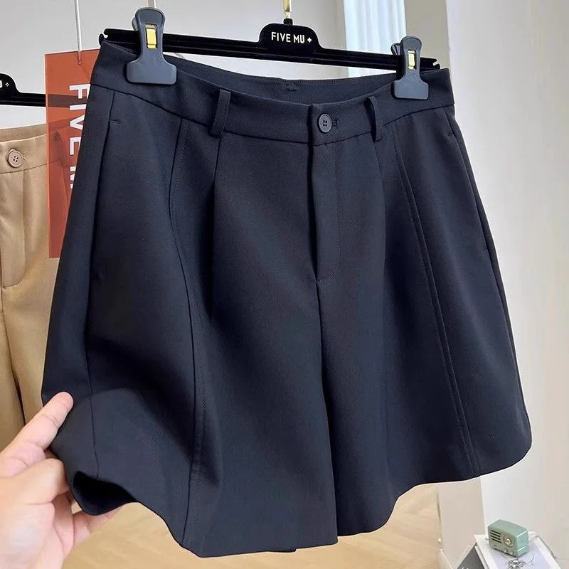 

Широкие брюки-кюлоты больших размеров для женщин: летние, свободные, струящиеся, прямого кроя, с высокой талией, в корейском стиле, повседневные, для работы и отдыха