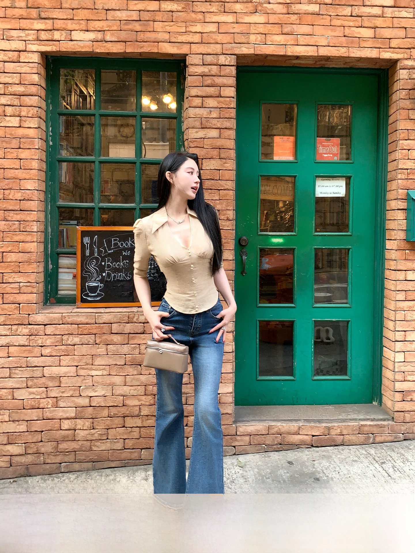 

High Waist Bell Bot Jeans Women's Retro Waed Frayed Slimming Cotton Denim High Elastici Spring Summer Faion Ladies