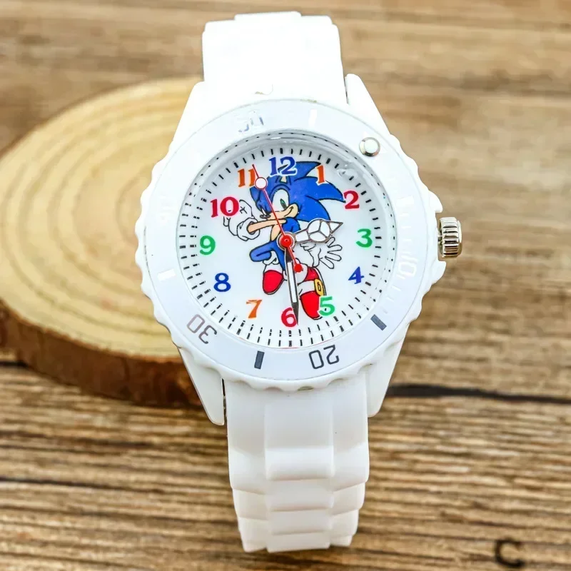 Sonics – montre à Quartz électronique pour enfants, dessin animé, prévention des rayures, bracelet en caoutchouc, mode étudiant, cadeaux d'anniversaire