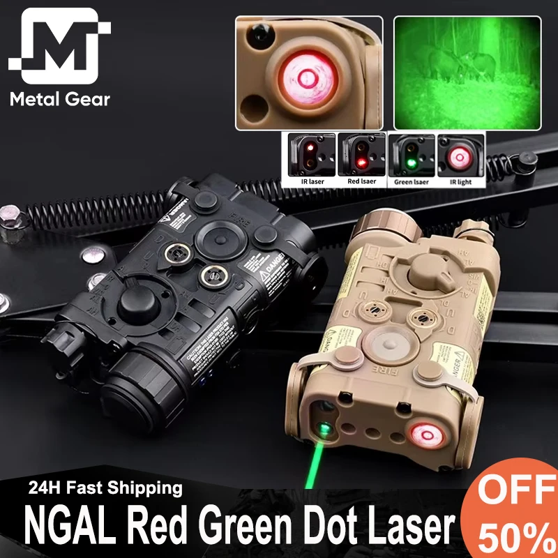 

WADSN Airsoft NEW Version NGAL Red Green Dot Laser Sight Aiming IR Strobe Light Pointer Hunting Weapon Flashlight Fit 20MM Rail