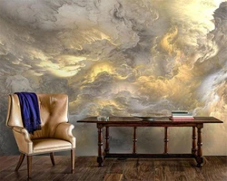 Custom photo wallpaper 3D murals room decoration blue bronzing white clouds background cloud wall paper sticker bedroom decor