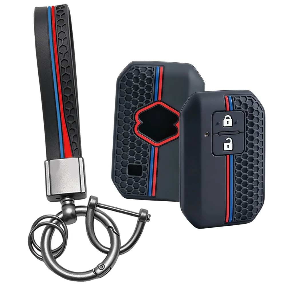 For Suzuki Swift Ertiga Ignis Baleno XL7 Ciaz Dzire Wagon R Soft Touch Key Protector With Wrist Strap And Key Ring