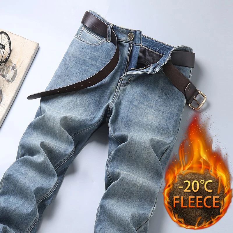 الخريف والشتاء أفخم الجينز الرجال ضئيلة مستقيم الراقية الفاخرة أزياء العلامة التجارية الرجعية عارضة سراويل أنيقة أزياء الرجال السراويل #4