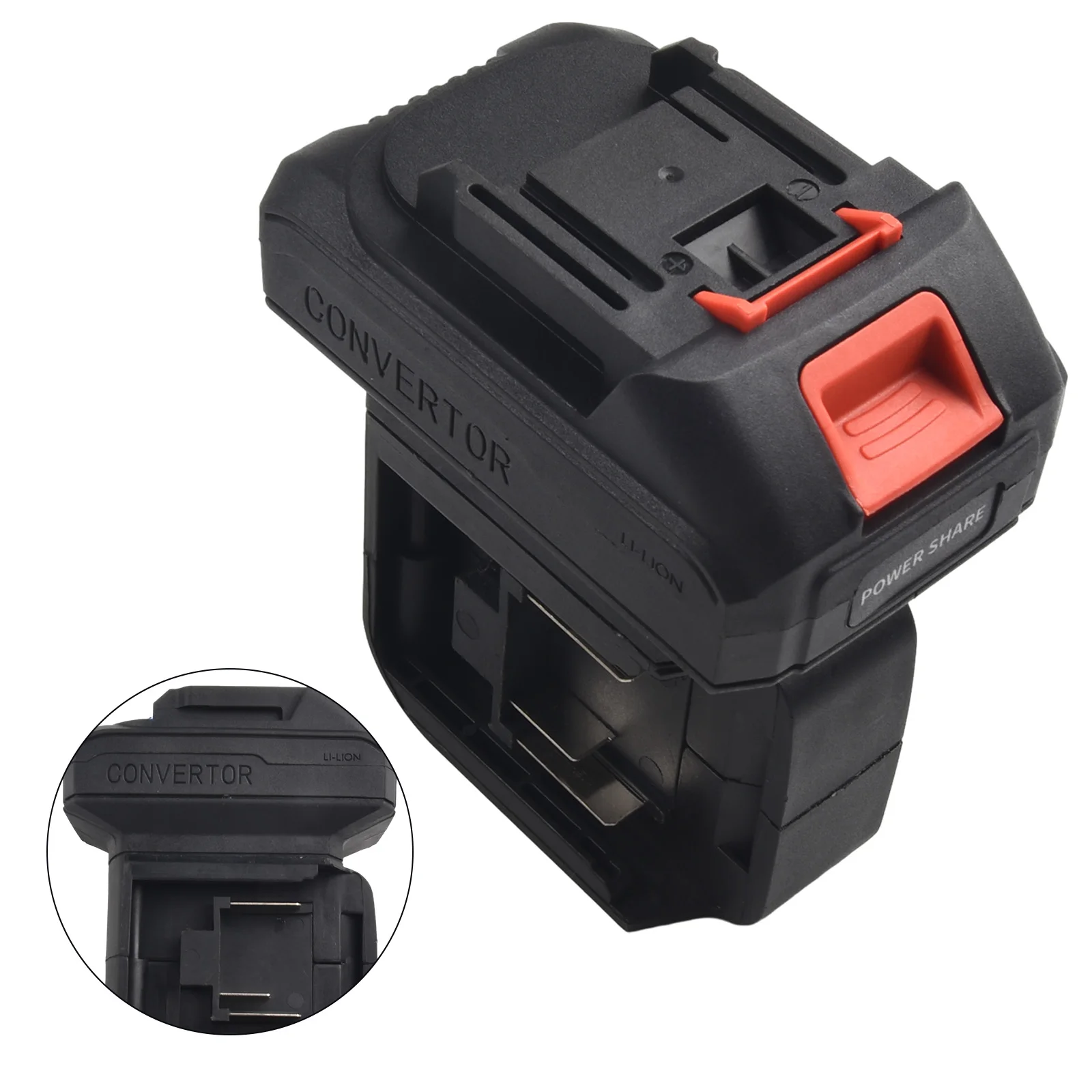 2 in 1 Converter for Impact Drill Wrench Screwdrivers Worklight Strong Life External Charger Compatible 2 in 1