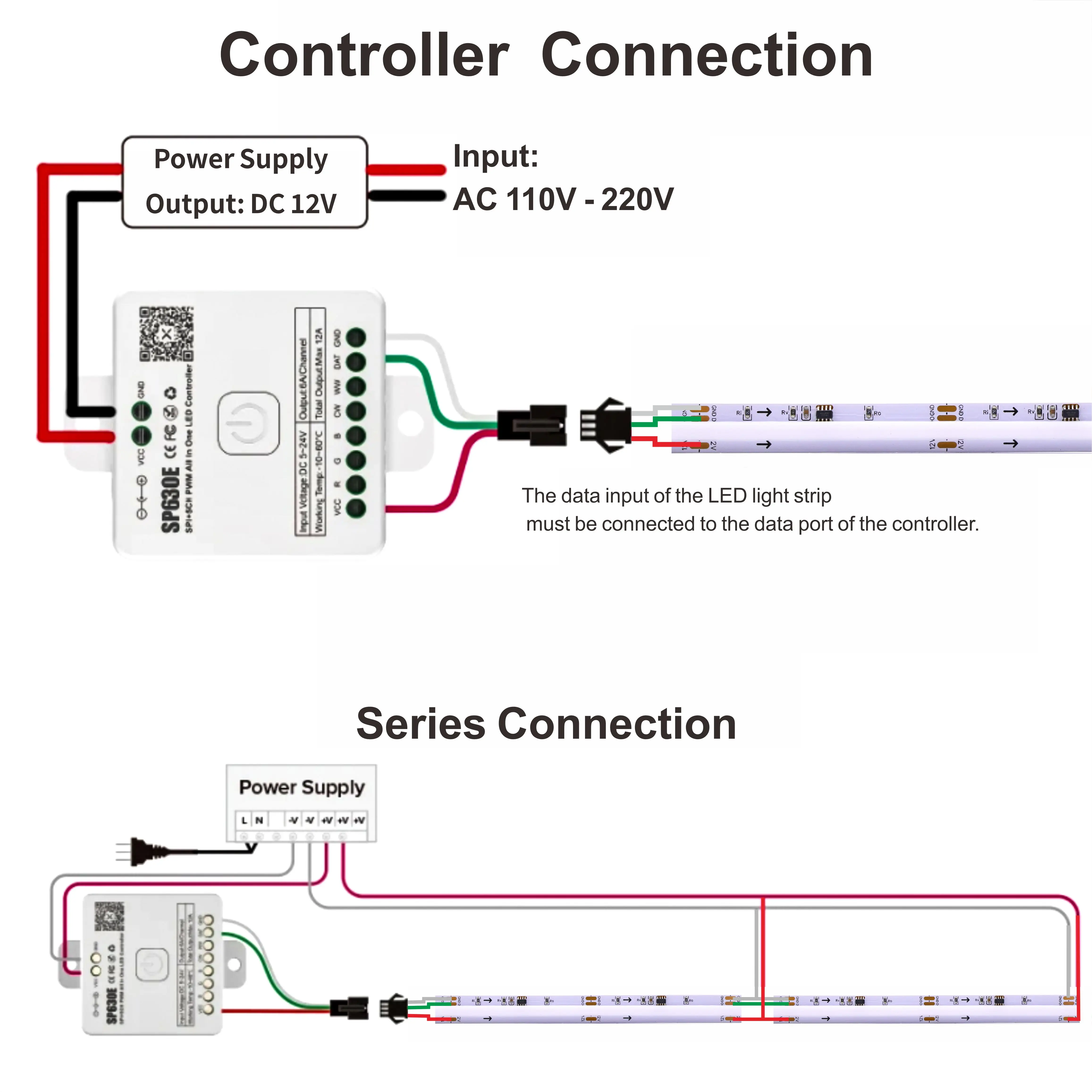 Faixa de luz LED que muda de cor COB, DC 12V/24V, 720 LEDs/M. É uma faixa de luz LED endereçável e programável que muda de cor,