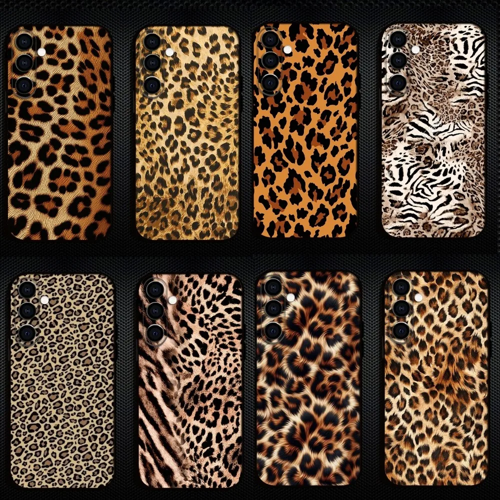 

Animal leopard print Phone Case For Samsung Galaxy A73/A72/A71/A70/A53/A52/A51/Others Soft Black Shell