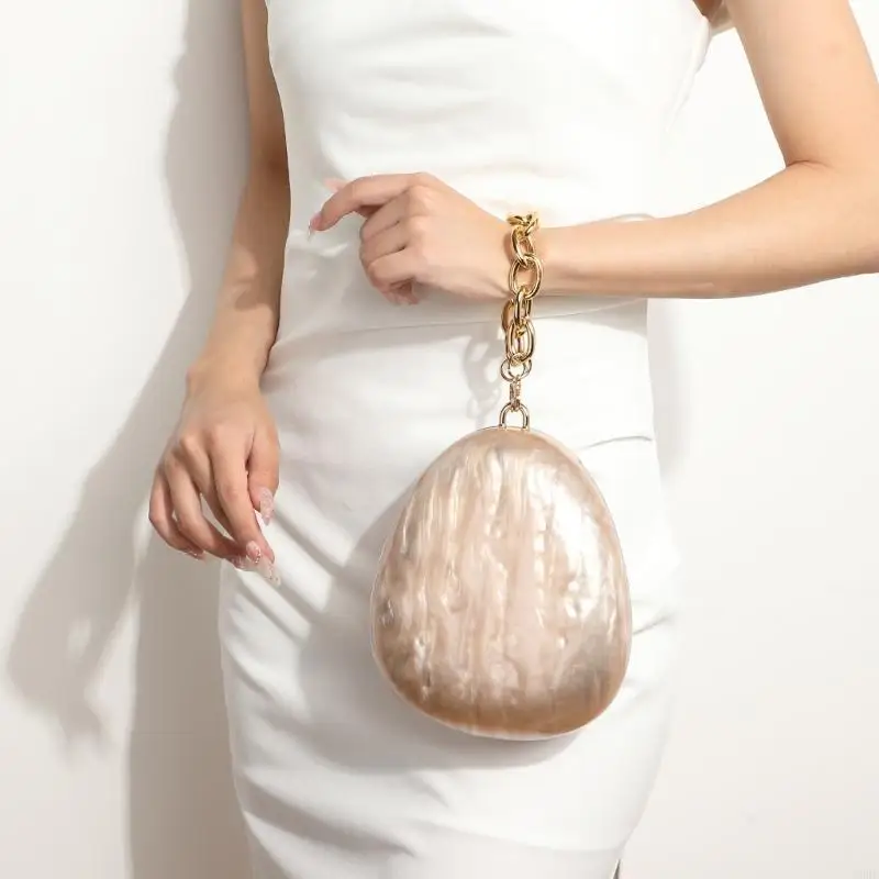 

63HC Sophisticated Acrylic Crossbody Bag for Ladies Shoulder Bags with Chain Strap Suitable for Banquets and Ceremonies