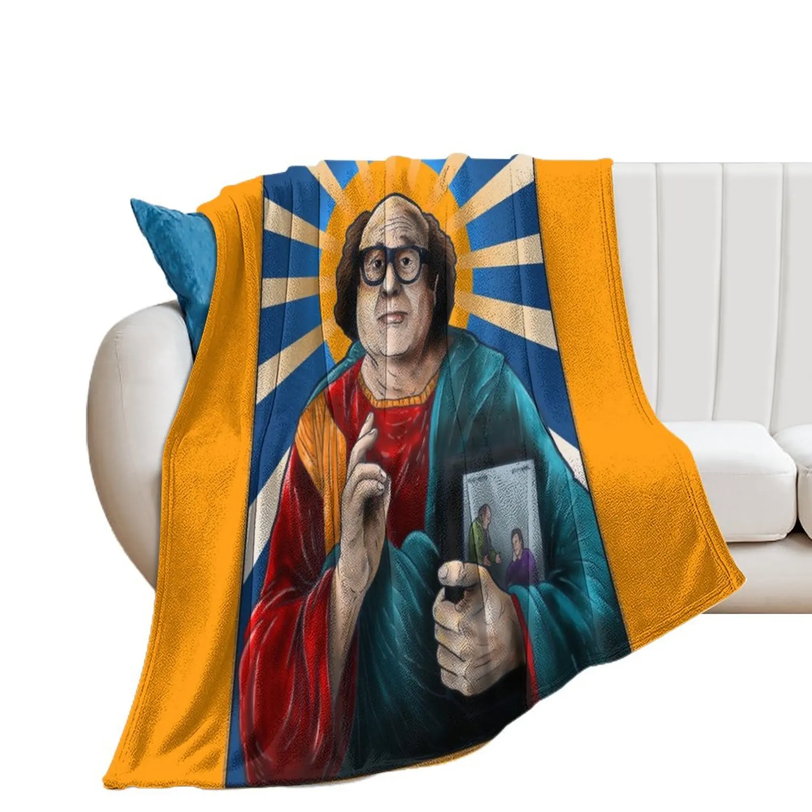 

Saint Danny DeVito Throw Blanket Furrys Blankets For Bed blankets and throws Shaggy Blankets