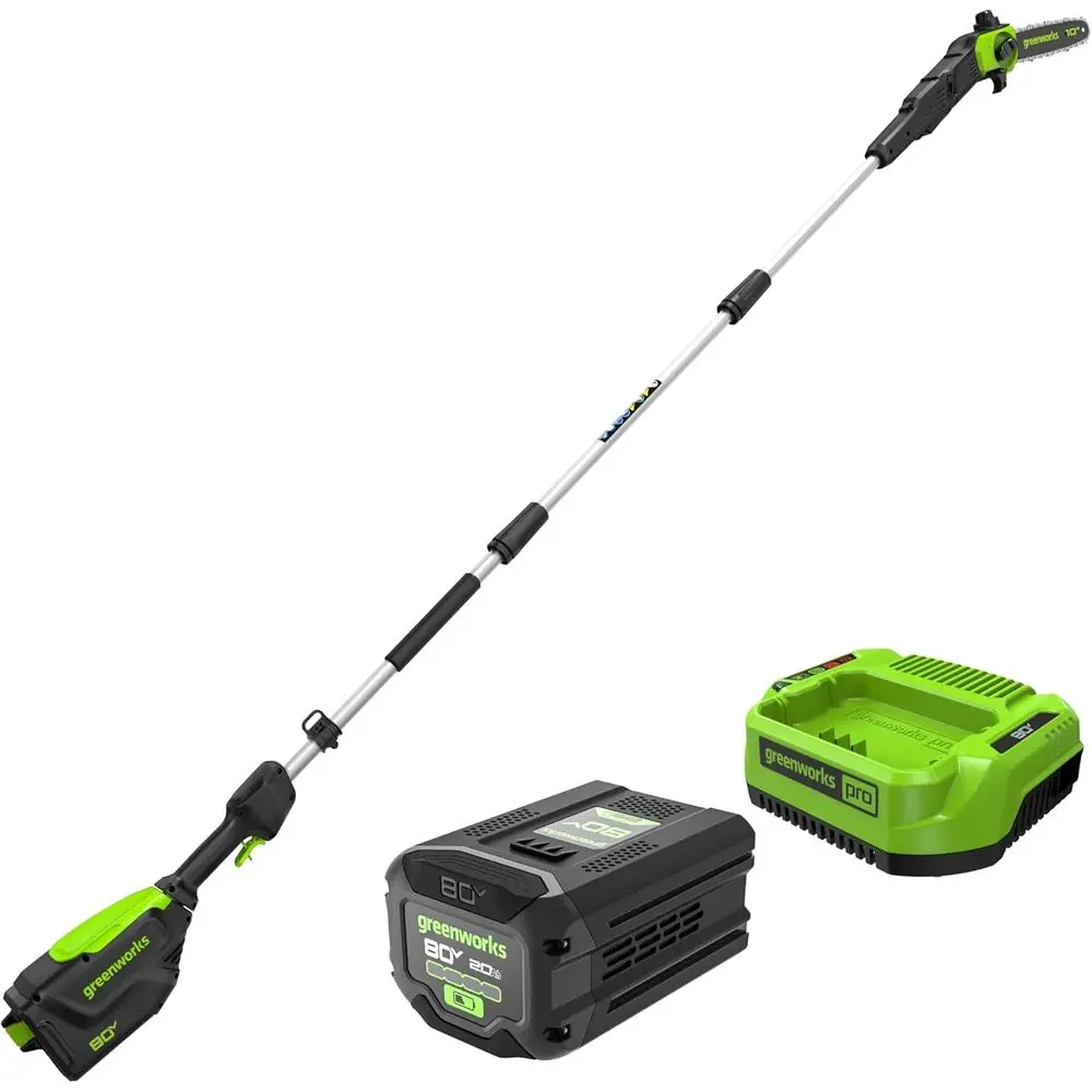 

80V 10" BrushlCordlPolesaw (Great or Pruning and Trimming Branches / 75+ Compatible Tools), 2.0Ah Battery and