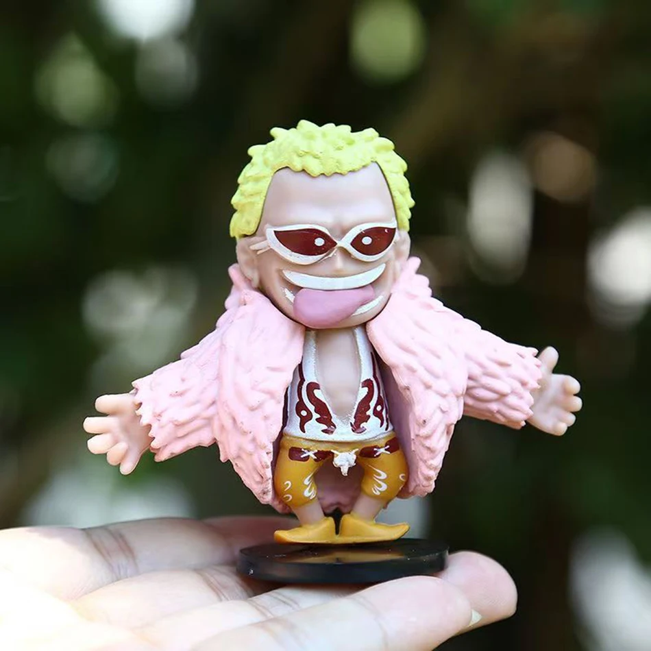 ฟิกเกอร์อนิเมะวันพีซ 8 ตัว โมเดลตุ๊กตาของเล่นน่ารัก ลูฟี่ โอค่า ชิจิบุไค เอซ โบอา แฮนค็อก จินเบ ของสะสม