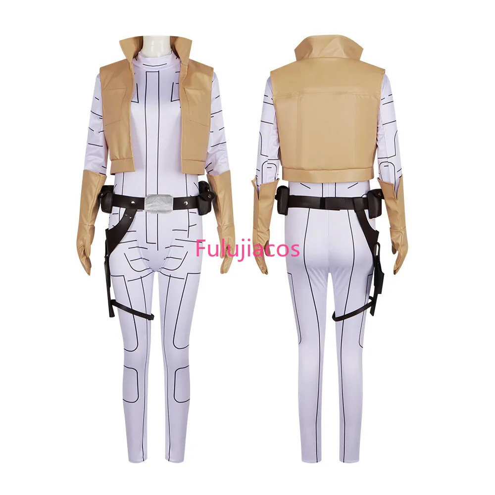 

Leia Cosplay Costume White Jumpsuit Princess Leia Outfit