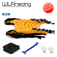1 2 4 Pieces 165-265mm Car Snow Chains TPU Wheel Security Chains Adjustable Snow Tire Chains Belt Emergency Anti-Skid Anti-Slip