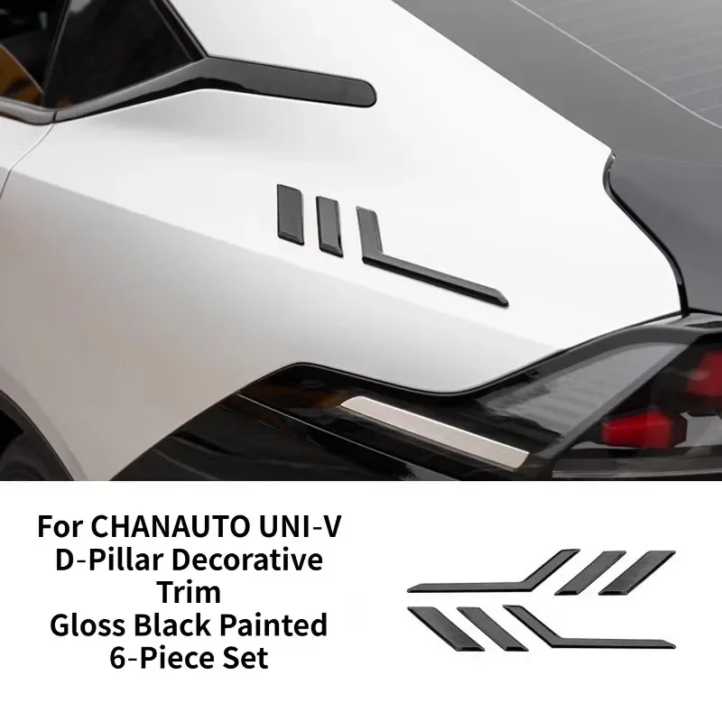 For Rear D-Pillar Blackout Decal, Personalized Rear Window Trim Sticker for Modified Changan UNI-V iDD