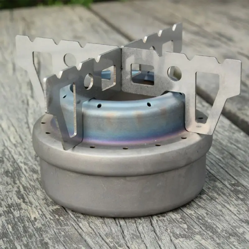 yunyun Outdoor Stove Camping Stove Alcohol for Burner Mini Stainless Steel Alcohol Stove with for Cross Stand Stove Rack Suppor