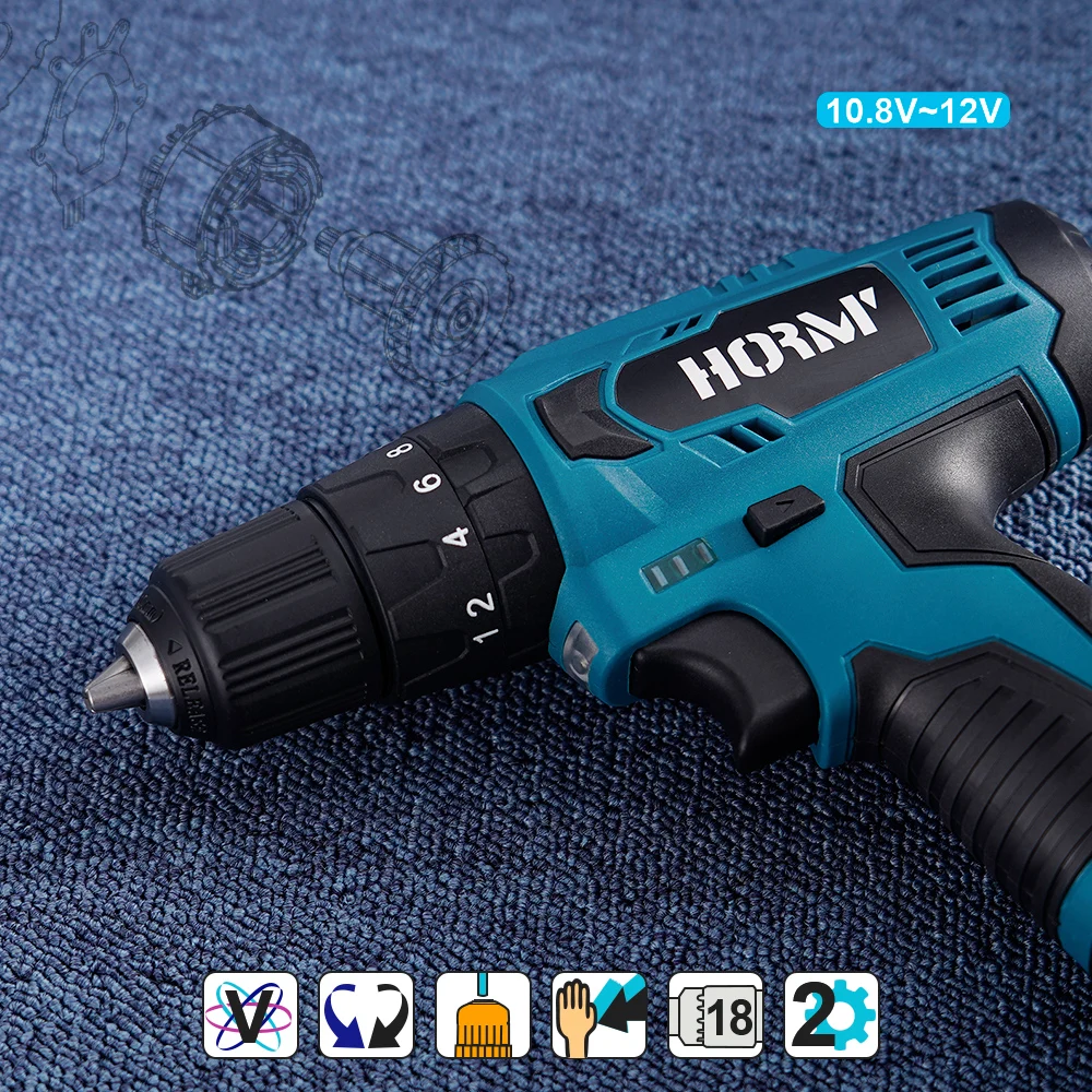 12V Cordless Electric Screwdriver 3 in 1 32N.m Variable Speed Electric Impact Drill Hand Wrench Power Driver For Bosch Battery