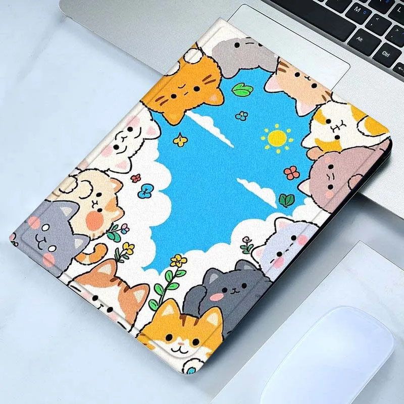 

Cartoon Cute Cat Art For Vivo IQOO Pad Pad2 Pad3 Pad5 Air SE Pro 11 11.5 12.1 12.3 13 inch Foldable Cover Tablet Case