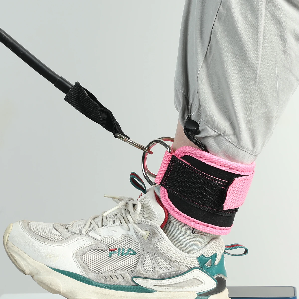 Fitness-Knöchelriemen, verstellbare D-Ring-Stützmanschetten, Fitnessstudio, Beinübungen, Training, Workouts, Sport, Fit, Schutz, Sicherheitsabduktoren – Detail 9