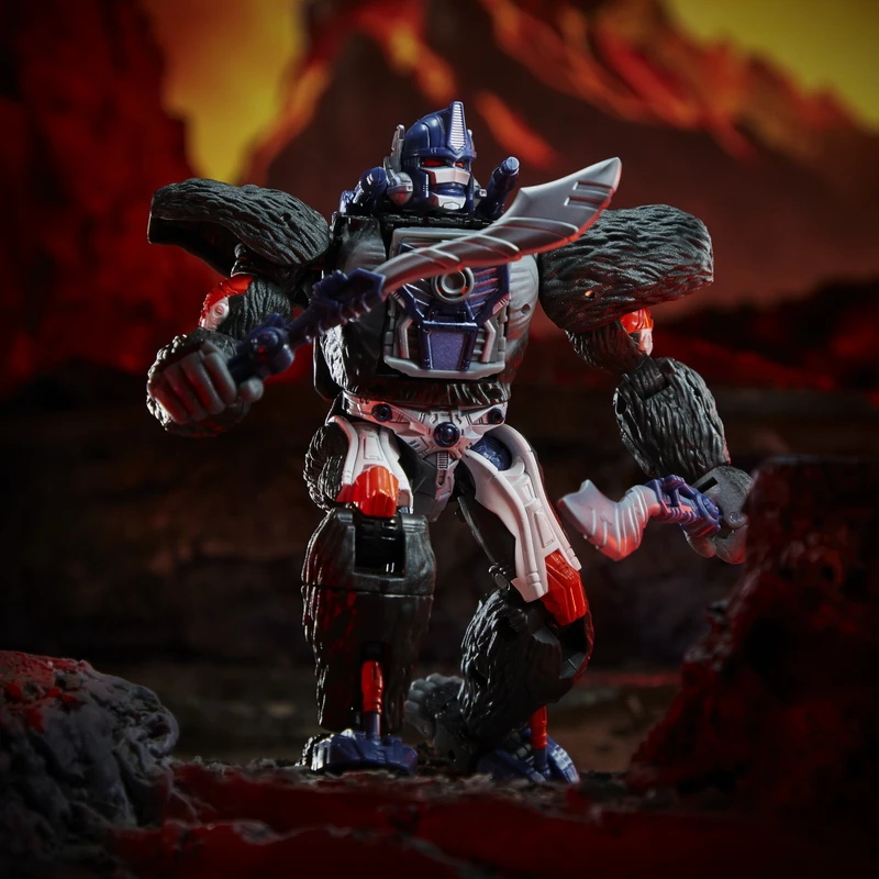 Hasbro Transformers: War for Cybertron Kingdom Optimus Primal Figure Voyager Class Robot Anime Action Model Collectible Toys