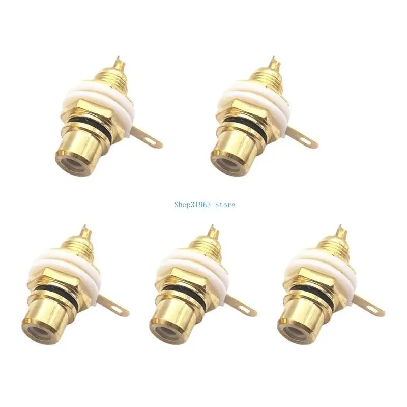 

L4MA Gold-Plated Lotus RCA Socket AV- Socket RCA Plug Speaker Terminal- Copper- Amplifier Coaxia Socket Connector
