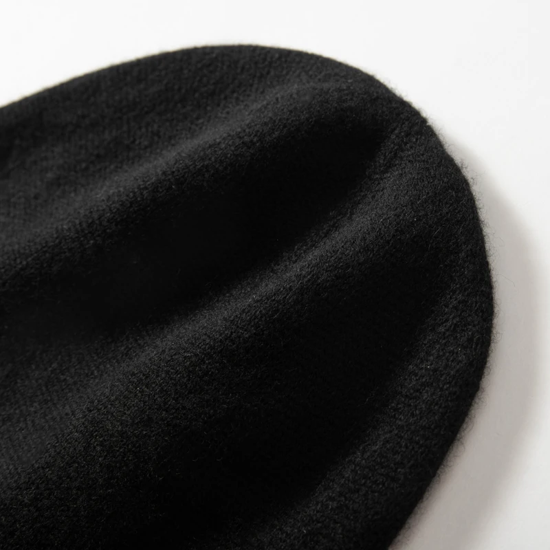 MERRILAMB Neue Kaschmir Eimer Hüte Herbst Winter Hohe Qualität Mode Im Freien Einfarbig Warme Kaschmir Gestrickte Kappe für Frauen – Detail 23