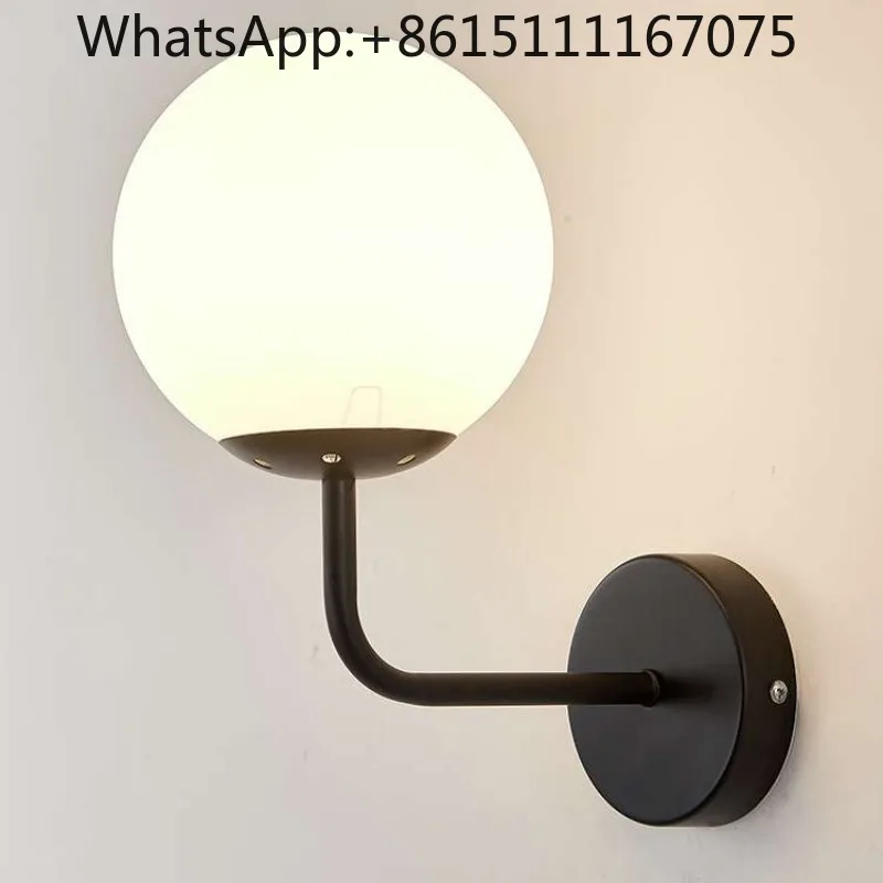 ZHOER Nordic Minimalist Indoor Wall Sconce Black & Gold Decor Wall Lamp for Bedroom Bedside Living Room Home Lighting Fixture