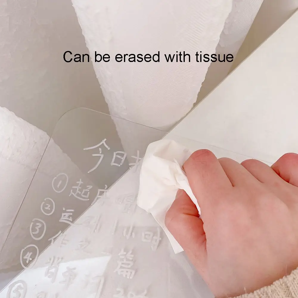 مكتب اللوازم المدرسية ديكور المنزل ملاحظة مجلس رسالة مجلس عرض سطح المكتب مذكرة مع حامل لوحة المسح الجاف الاكريليك