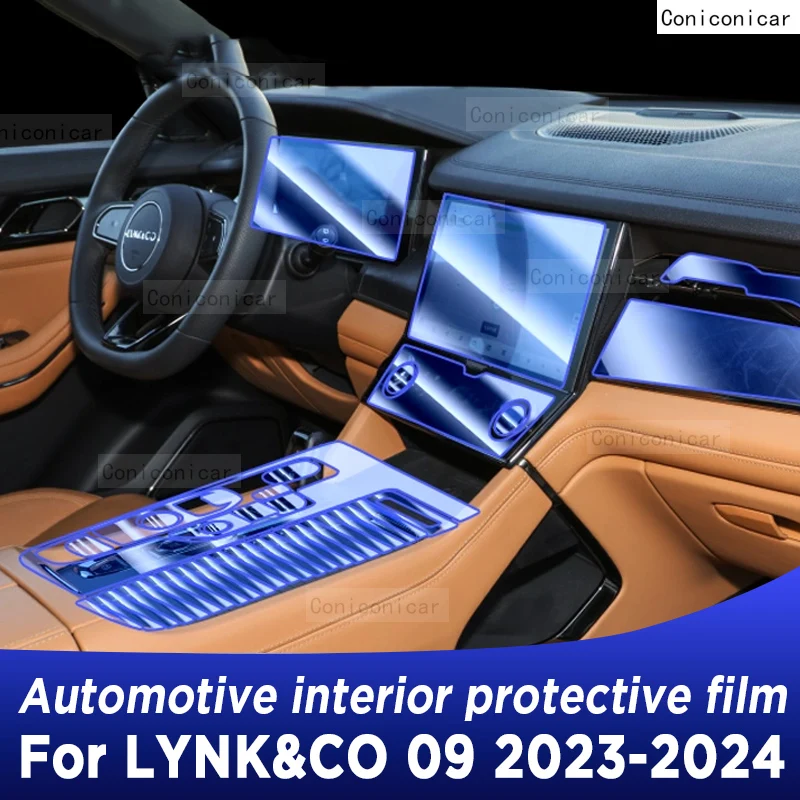 

For LYNK&CO 09 2023 2024 Gearbox Panel Dashboard Navigation Automotive Interior Protective Film TPU Anti-Scratch Sticker