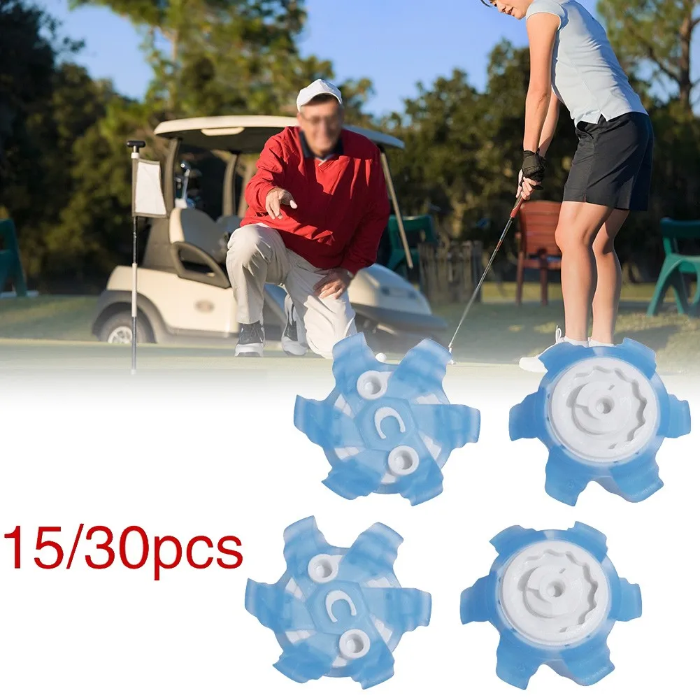 15Pcs Golf Shoes Soft Spikes Pins Durable Cleats Turn Fast Twist Screw Shoe Spikes Accessories Golf Club Golf Training