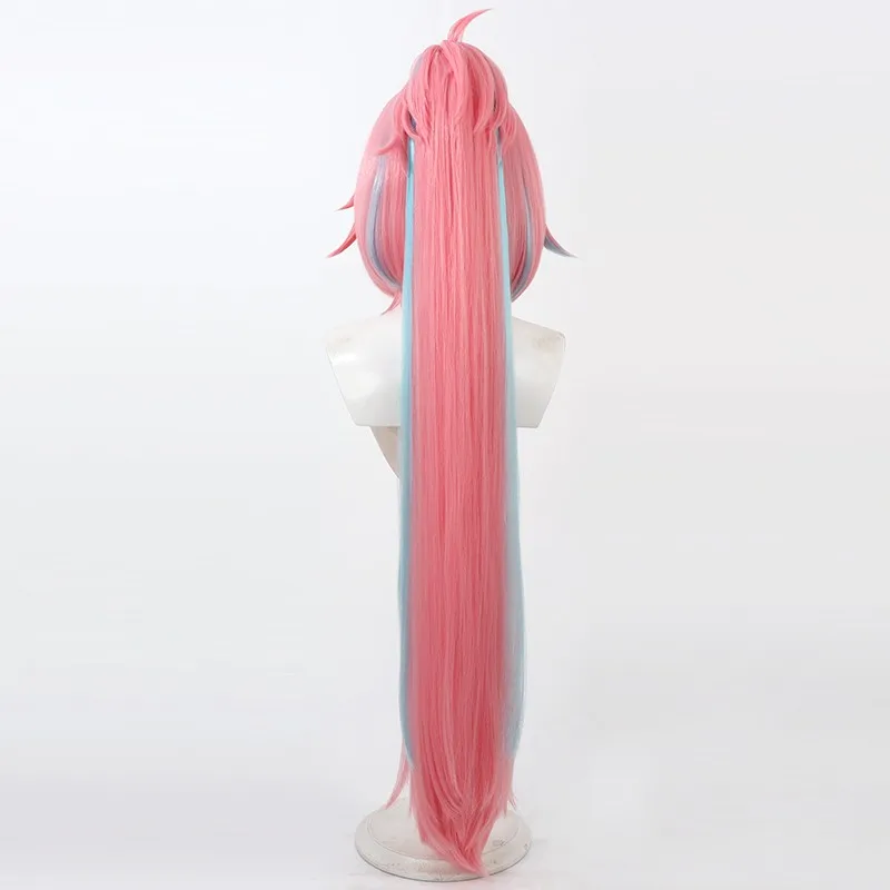 أنيمي هونكاي: ستار السكك الحديدية رابا كوس شعر مستعار تأثيري هالوين كرنفال الدعائم الطرف الشعر الاصطناعية ألياف مقاومة للحرارة + غطاء شعر مستعار