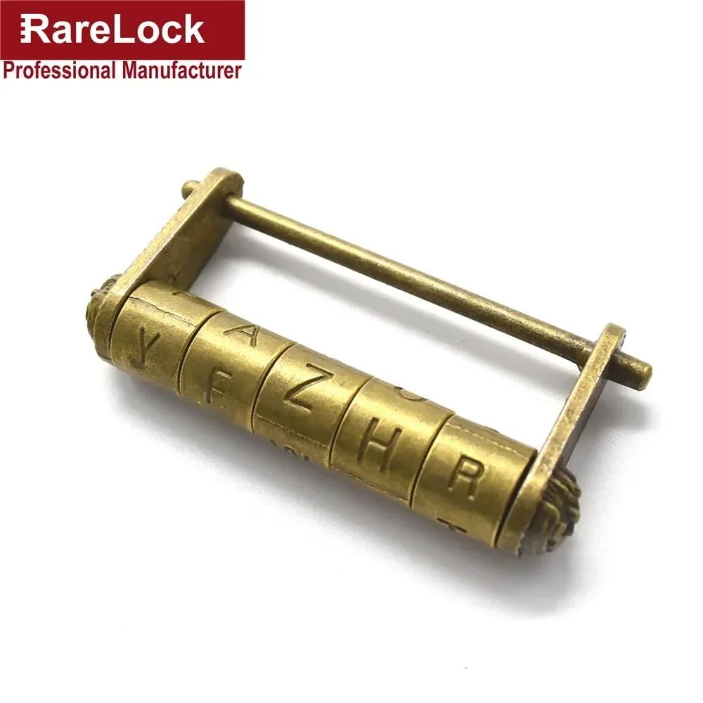 Combination Padlock 5 Letter Fixed Password Lock for Cabinet Box Game Rarelock G