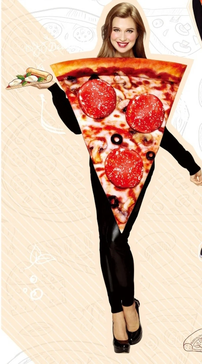 Halloween Cosplay Pizza Costume Food Party Clothing For Adult And Children