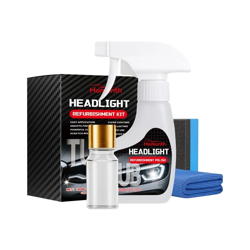 D8KE 1 Set Headlight Polish Water Based Safe for Paint & Plastic Restores Original to or Motorcycles