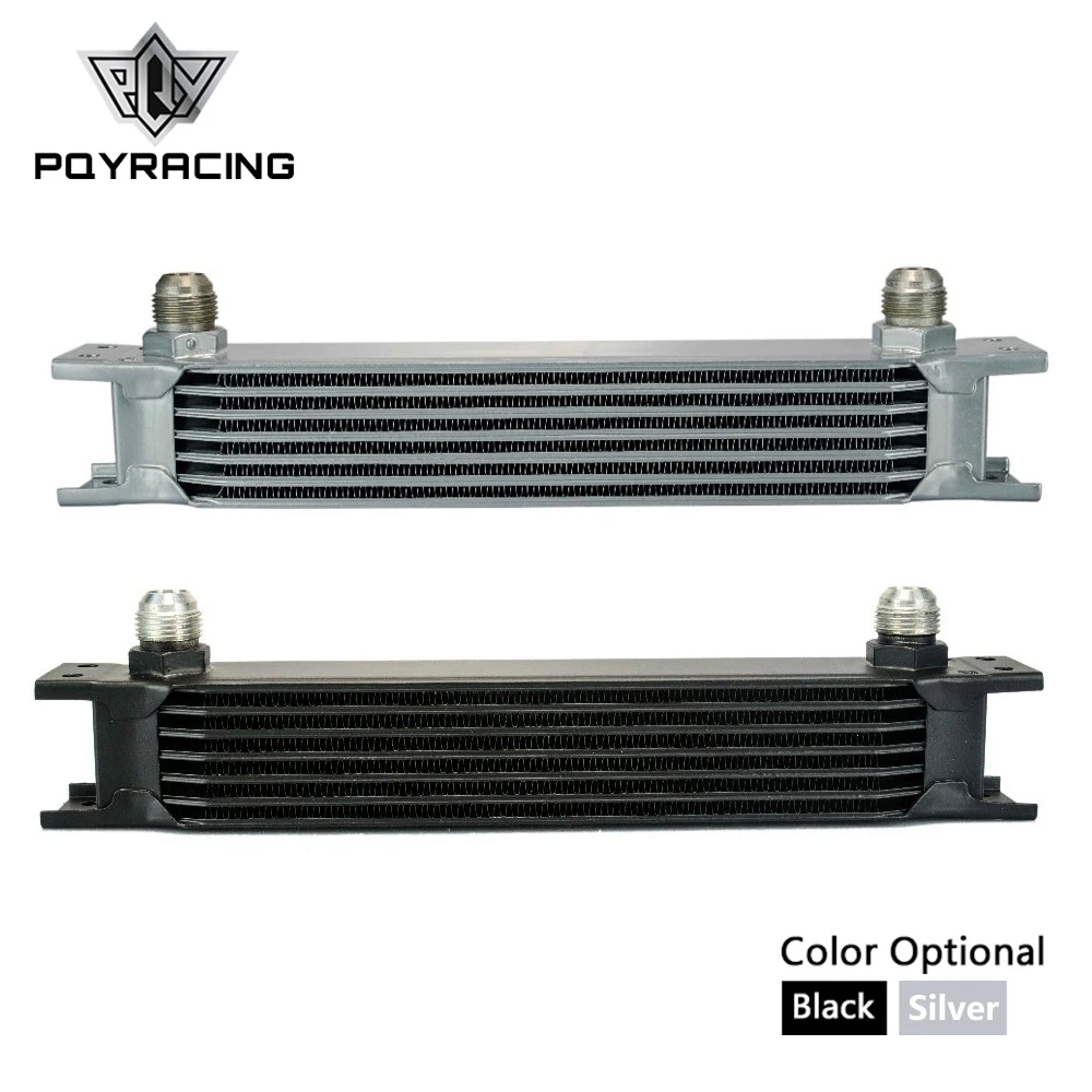 PQY - Universal Aluminum Oil Cooler Engine Transmission British Type Oil Cooler Kit 7 Rows PQY7007