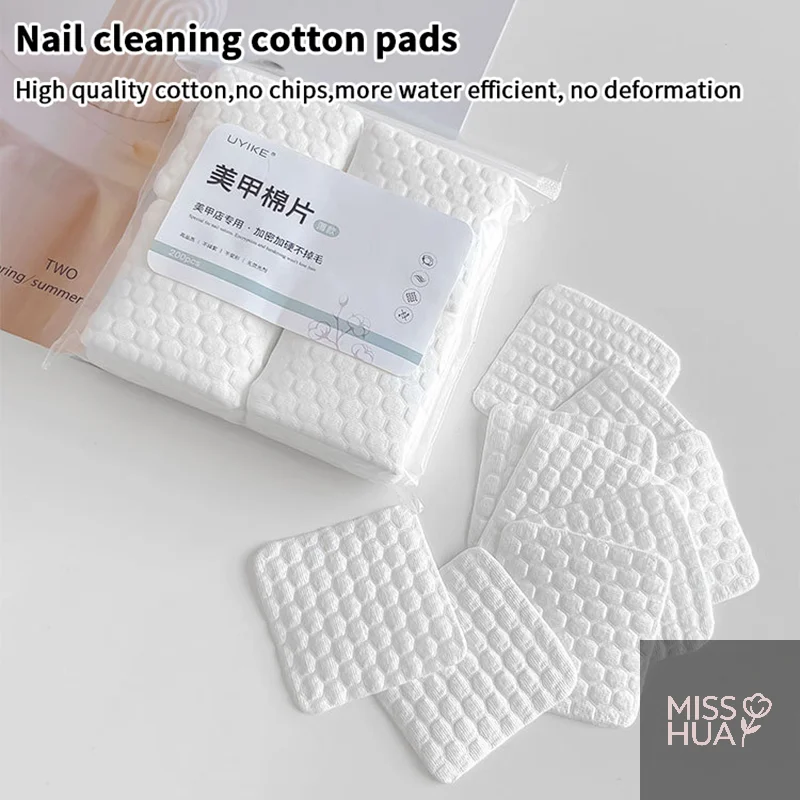 هوا هوا 200 قطعة مسمار لوحة قطن مزيل طلاء الأظافر جل نظيفة مانيكير المناديل خالية من الوبر مناديل القطن الأنظف ورقة منصات الورنيش أداة