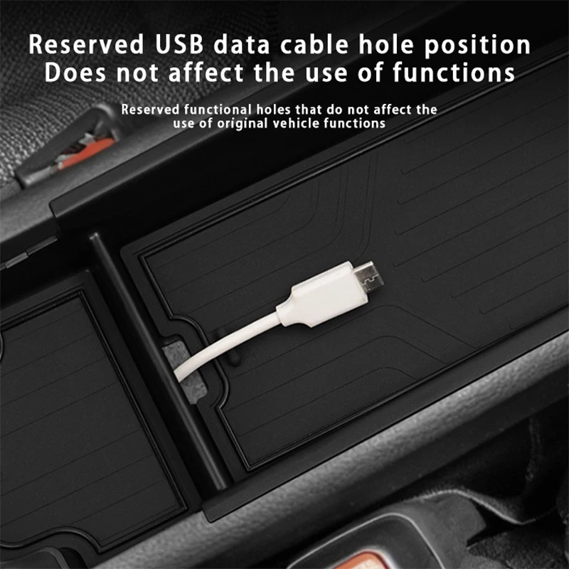 لتويوتا أكوا 2021-2025 وحدة التحكم المركزية مسند الذراع صندوق تخزين ABS مسند الذراع صندوق تخزين درج منظم اكسسوارات السيارات الداخلية #3