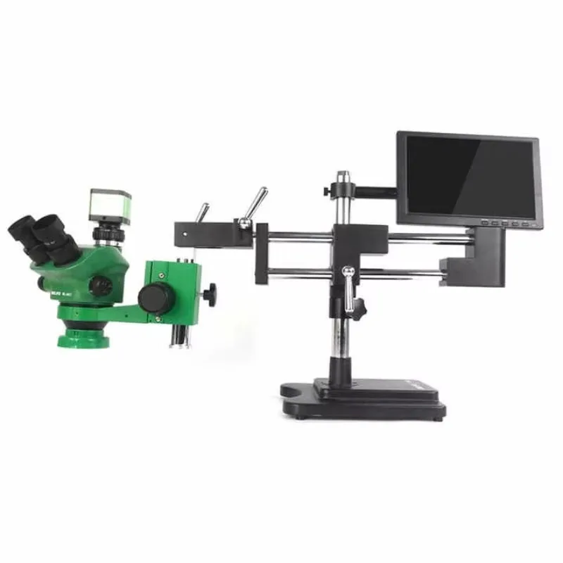 

RL-M5T-STL2 Trinocular Stereo Microscope+RL-033D Light Source+0.5CTV Adapter+MC1 4K HD Came ra for Mobile Phone PCB Repair