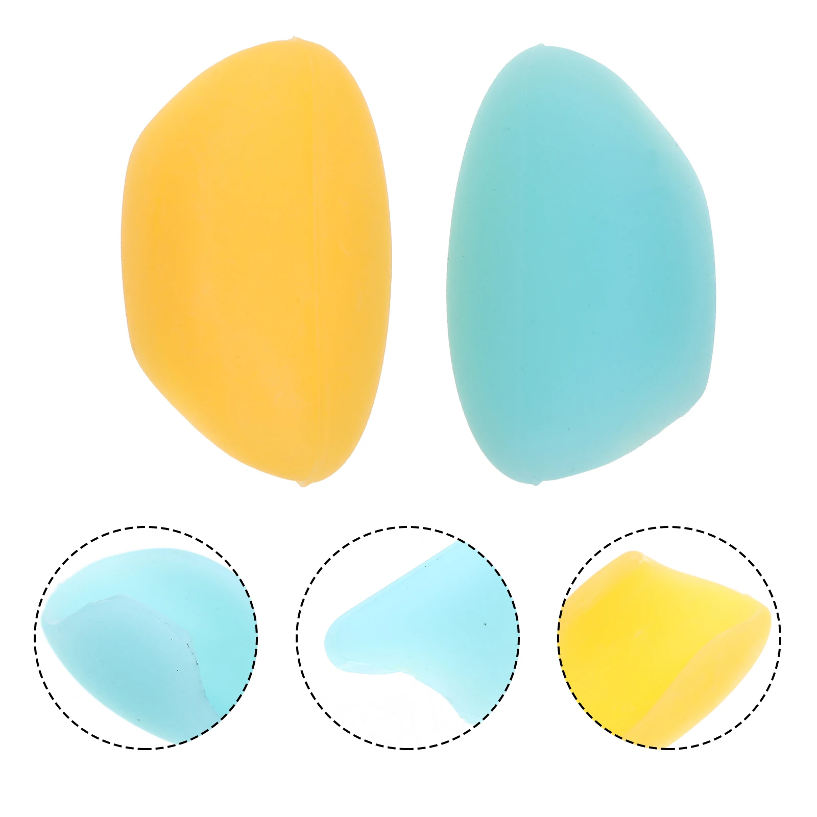 

2pcs Silicone Flute Finger Rest Cushion Protector Comfortable Non-Slip Flexible Curved Design Pad for Flute Players Music