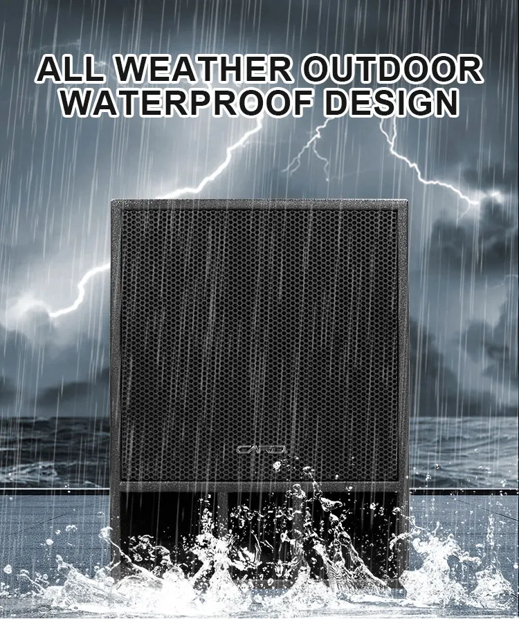 Portable Waterproof Design Active Line Array Speakers Professional Column Speaker With Subwoofer Unit