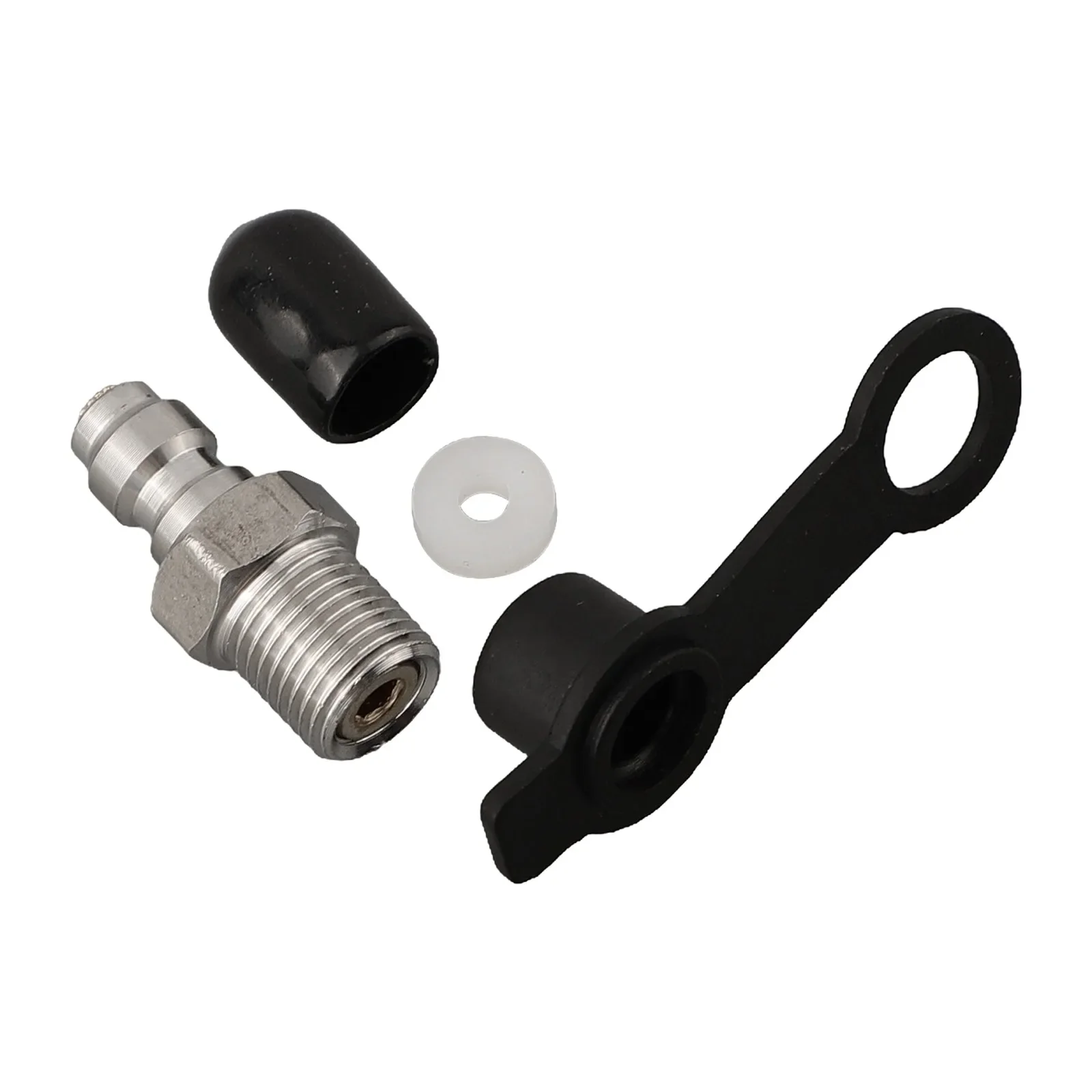 Stainless Steel Pneumatic Quick Coupler Kit with For 8MM Thread and M10x1 Male Adapter for Efficient Air Refilling