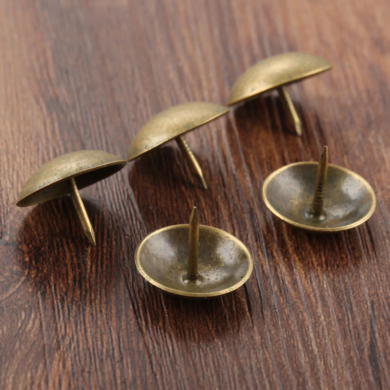 DRELD-골동품 황동 실내 장식 네일 보석 선물 상자, 소파 가구 장식 압정 스터드 압정 도어 네일 하드웨어, 40 개, 18x15mm