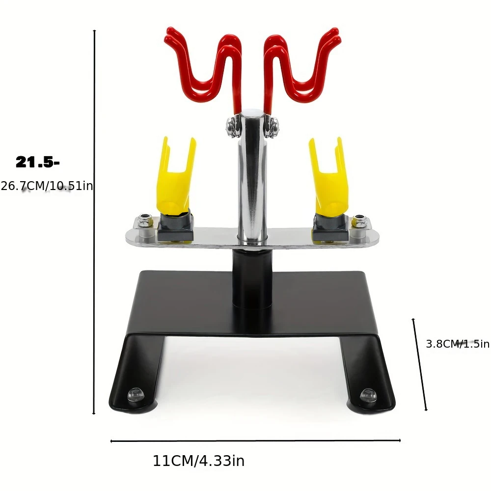 JOYSTAR New 2+2 Airbrush Holder clamp-on Table Mount Hobby Stand