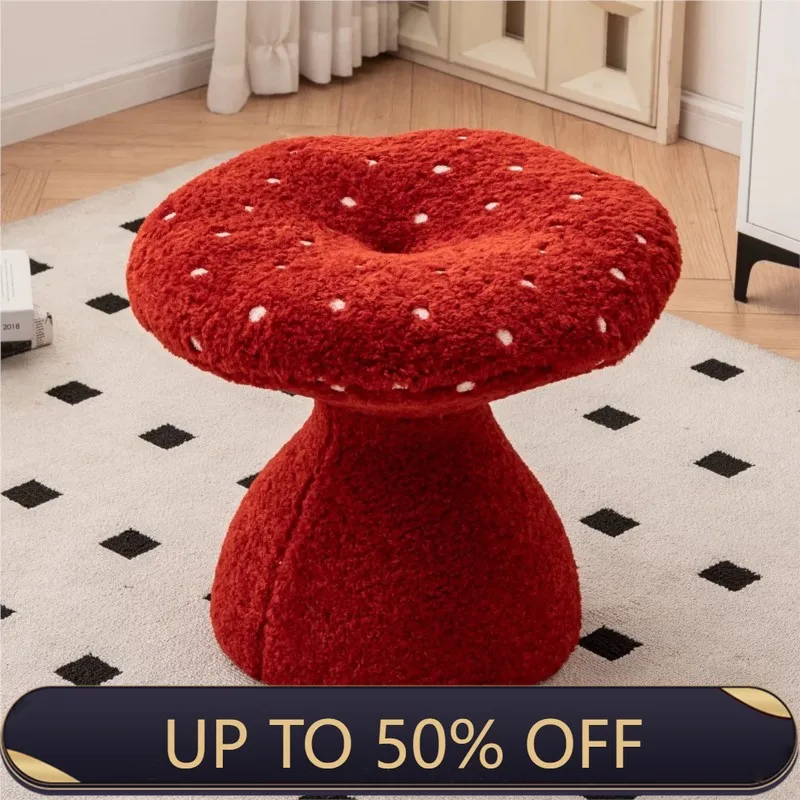Mushroom Stool Shoe Changing Stool Door Home Living Room Designer Creative Cute Makeup Stool Dressing Footstool