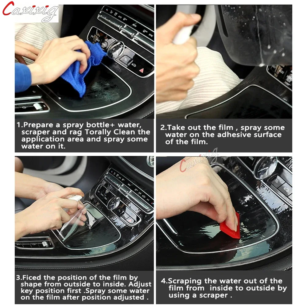 Anti-scratch Car Door Center Console Media Dashboard Navigation TPU Protector Film For MG HS 2019-2022 Car Interior Accessories