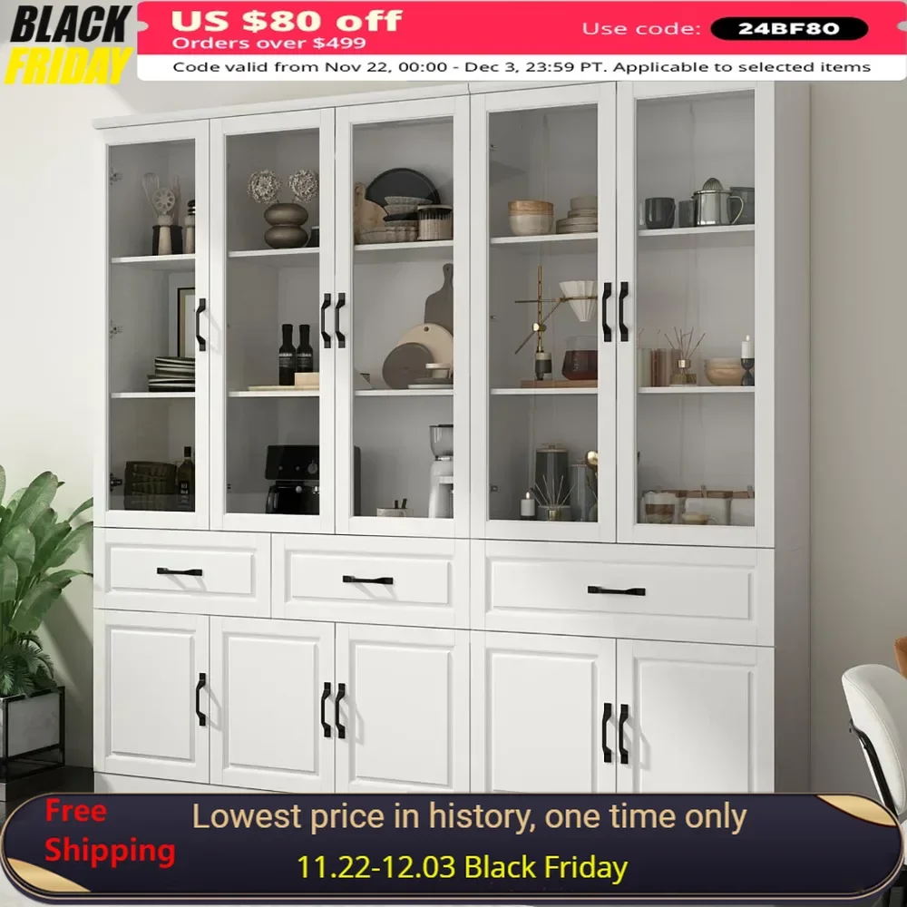 

Glass Display Cabinet with Doors 2 Piece Displays Cabinet with Drawers, Display Cabinets