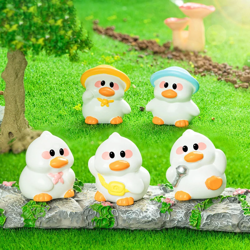 Cool Cartoon Little Duck Decorations Miniature Figurines Creative DIY Home Decoration Accessories Desktop Ornaments Gifts