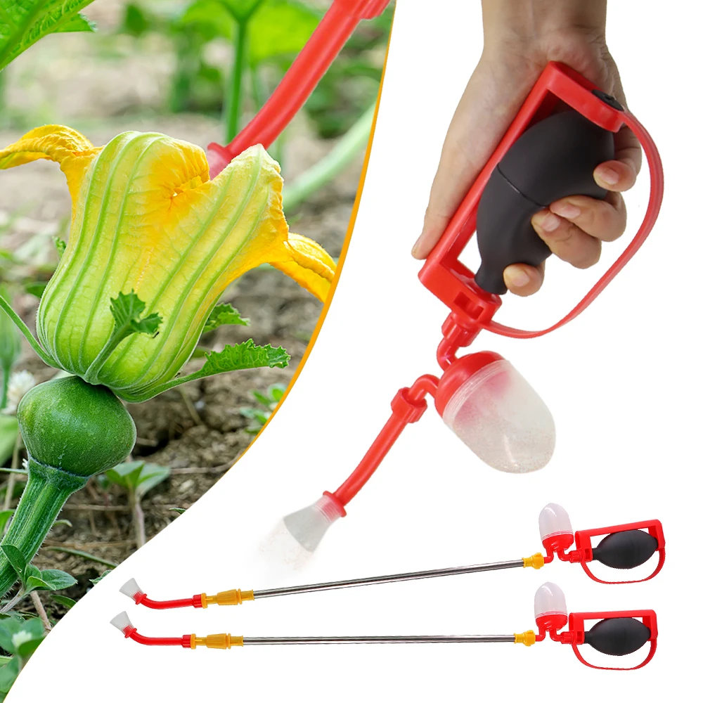 A Tomato Pollinator Tool Powder Sprayer Fruit Duster Device for Kiwi Pear Peach Flower Manual Portable Machine for Farm Orchard