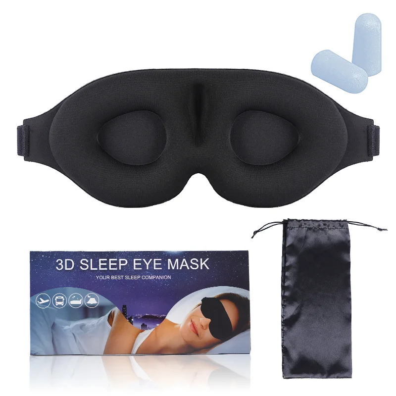 3D Contoured Cup Luxury Slim Sleep Eye Mask Soft Comfort Eye Shade Cover for Side Sleepers Travel Rest Yoga Nap for Women Men