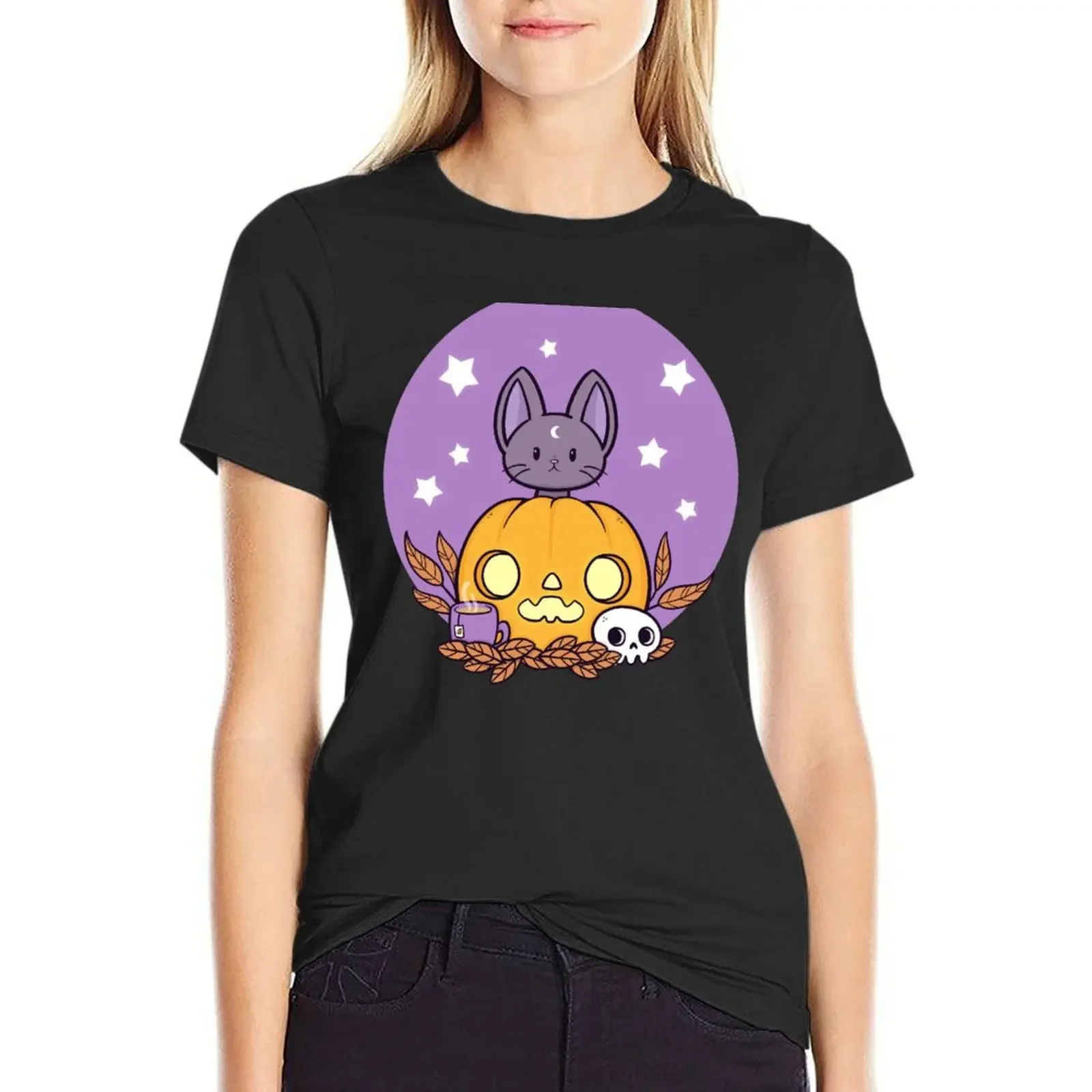 Pumpkin Cats Son Nikury T-Shirt cute clothes anime t shirt Women