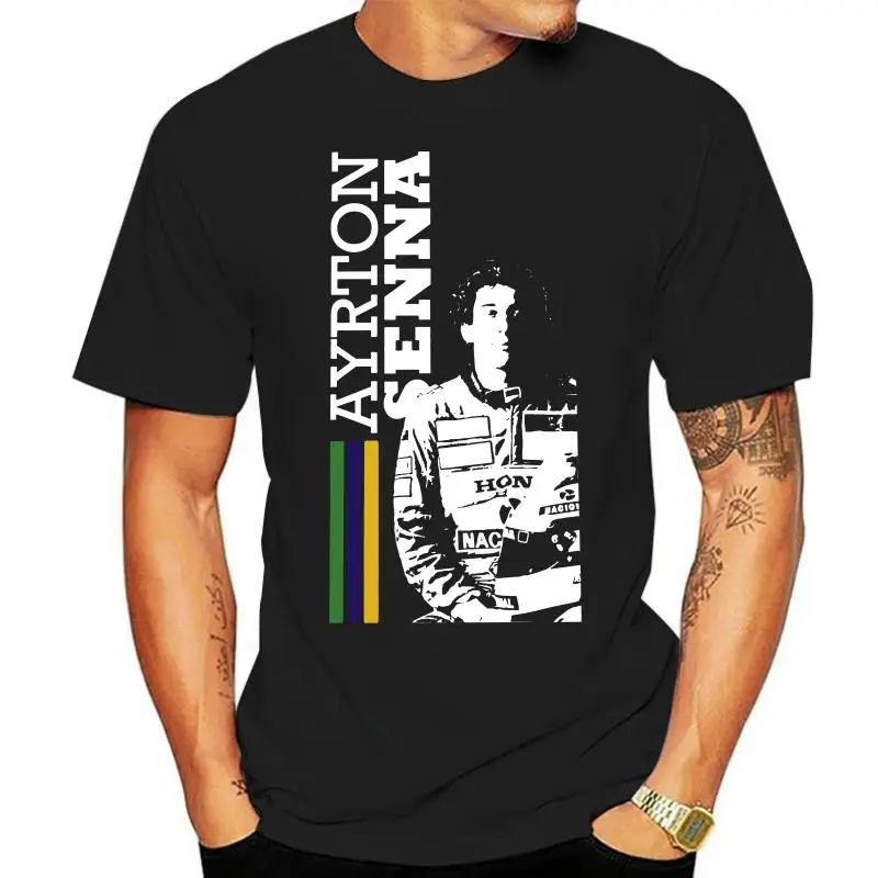 Men T-Shirt 2024 Newest Ayrton Senna Brazil Racings Legend T SHIRT