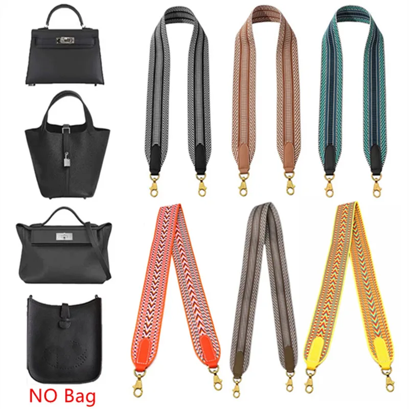 Pattern Hand Woven Wide Bag Strap For Hermes Kelly Herbag Evelyne Handbag Multi-Units Convert To a Single Shoulder Bag Accessory